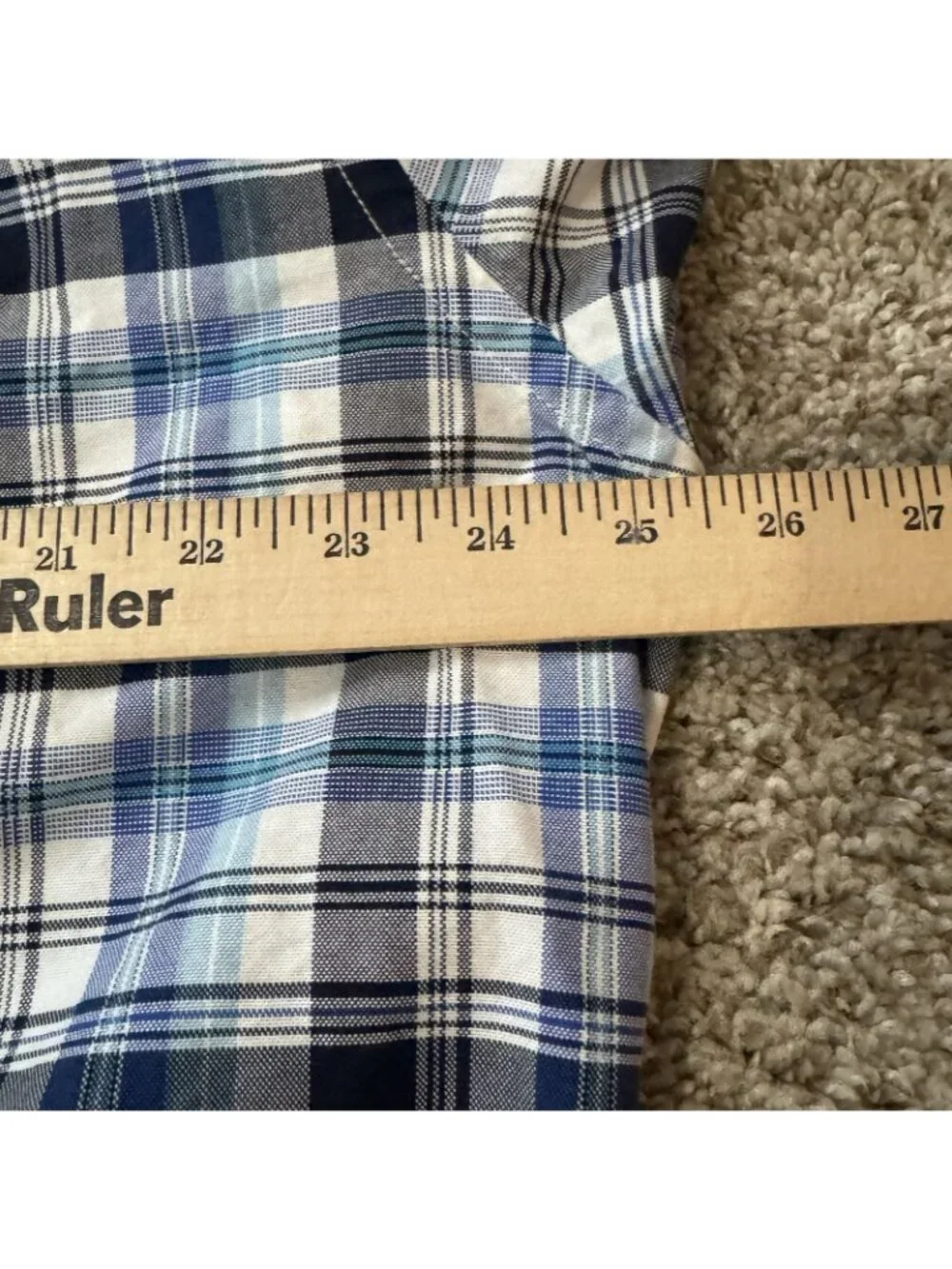 Banana Republic Shirt Men's XL Camden Fit Plaid Button Down 100% Cotton Stretch